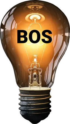The photo of the lightbulb that is part of the Business Oppotyunity Shows 
    logo represents Bright Ideas and has supperimposed lettering--an  acronym BOS